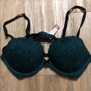 Victoria’s Secret forest green lace bra